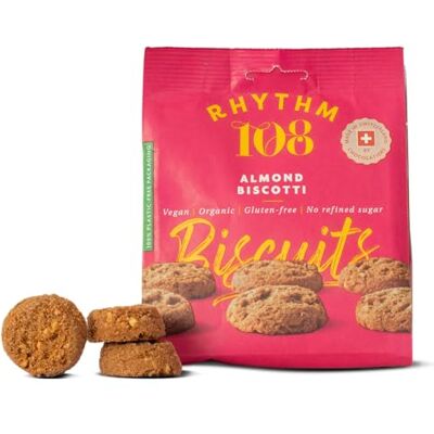 Rhythm 108 Swiss Biscuits Almond Biscotti Share Bag 135g (Pack of 8) Rhythm 108 Swiss Biscuits Almond Biscotti Share Bag 135g (Pack of 8)