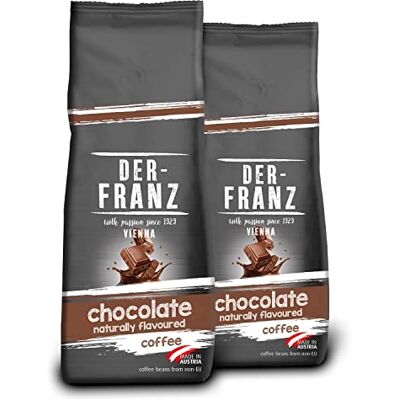 Der-Franz Coffee, flavoured with Chocolate, ground, 2 x 500 g Der-Franz Coffee, flavoured with Chocolate, ground, 2 x 500 g