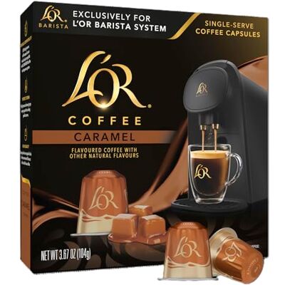 L'OR - Espresso Caramel Flavour - 100 Capsules - Coffee Pods L'OR - Espresso Caramel Flavour - 100 Capsules - Coffee Pods