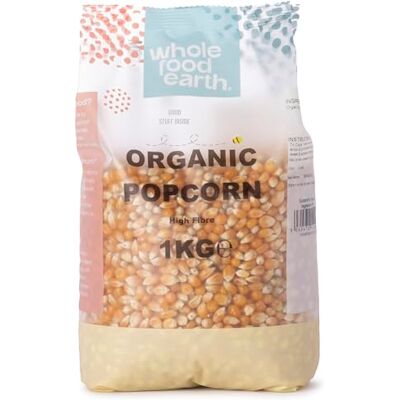 Wholefood Earth Organic Popping Corn – 1kg GMO Free Vegan High Fibre Certified Organic Wholefood Earth Organic Popping Corn – 1kg GMO Free Vegan High Fibre Certified Organic