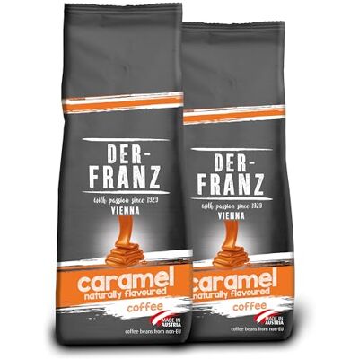 Der-Franz Coffee, flavoured with mit Caramel, ground, 2 x 500 g Der-Franz Coffee, flavoured with mit Caramel, ground, 2 x 500 g