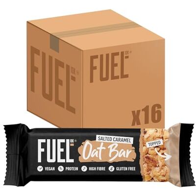 FUEL10K Salted Caramel Oat Bars, 9g Protein & High Fibre, 45 g (Pack of 16) FUEL10K Salted Caramel Oat Bars, 9g Protein & High Fibre, 45 g (Pack of 16)