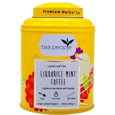Tea People Liquorice Mint Toffee Loose Tea Caddy 100g Tea People Liquorice Mint Toffee Loose Tea Caddy 100g
