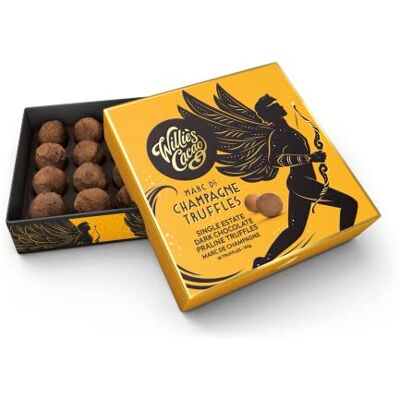 Willie's Cacao Marc de Champagne Truffles Luxury Gift Box 110g x 6 Artisan Chocolate 100% Natural Willie's Cacao Marc de Champagne Truffles Luxury Gift Box 110g x 6 Artisan Chocolate 100% Natural