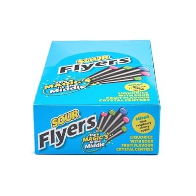 STOCKLEY'S SINCE 1918 Flyers Giant Sour Liquorice Sticks Carton 40 Sticks Extra Tangy & Sour Sweets Bulk Pack for Parties & Snacking STOCKLEY'S SINCE 1918 Flyers Giant Sour Liquorice Sticks Carton 40 Sticks Extra Tangy & Sour Sweets Bulk Pack for Parties & Snacking