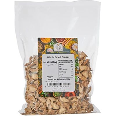 Old India Whole Dried Ginger 500 g Old India Whole Dried Ginger 500 g