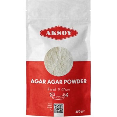 AKSOY Agar Agar Powder 250g Vegan Gelatine Alternative, Food Grade Gelling Agent for Jelly, Desserts & Baking, Non-GMO, Halal & Kosher AKSOY Agar Agar Powder 250g Vegan Gelatine Alternative, Food Grade Gelling Agent for Jelly, Desserts & Baking, Non-GMO, Halal & Kosher