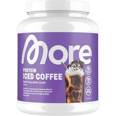 MORE NUTRITION More Protein Iced Coffee, Dark Chocolate Lover, 500 g, 1.1 lbs, 20 Servings, Protein Powder with Instant Coffee, Low in Sugar and Fat – Made in Germany MORE NUTRITION More Protein Iced Coffee, Dark Chocolate Lover, 500 g, 1.1 lbs, 20 Servings, Protein Powder with Instant Coffee, Low in Sugar and Fat – Made in Germany