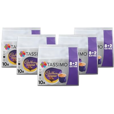 Tassimo Cadbury Caramel Hot Chocolate Pods x10 (Pack of 5, Total 50 Drinks) Tassimo Cadbury Caramel Hot Chocolate Pods x10 (Pack of 5, Total 50 Drinks)