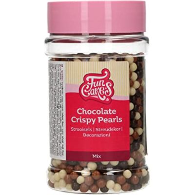 FunCakes Chocolate Crispy Pearls Mix: Cake Sprinkles, Great Taste, Perfect for Cake Decorating, Chocolate Sprinkles. 155 g. FunCakes Chocolate Crispy Pearls Mix: Cake Sprinkles, Great Taste, Perfect for Cake Decorating, Chocolate Sprinkles. 155 g.