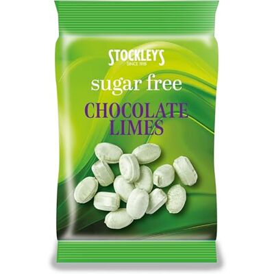 STOCKLEY'S SINCE 1918 Stockley's Sugar-Free Chocolate Limes 70g x 12 Pack Rich Chocolate Centre with Zesty Lime Shell Hand-Crafted Sugar-Free Sweets STOCKLEY'S SINCE 1918 Stockley's Sugar-Free Chocolate Limes 70g x 12 Pack Rich Chocolate Centre with Zesty Lime Shell Hand-Crafted Sugar-Free Sweets