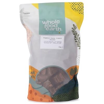 Wholefood Earth Organic Cacao Liquor Chunks 1kg Organic Vegan 100% Cacao Wholefood Earth Organic Cacao Liquor Chunks 1kg Organic Vegan 100% Cacao