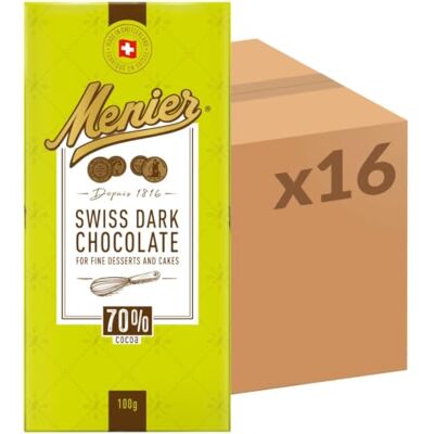 Menier Swiss Dark Cooking Chocolate, 100 g (Pack of 16) Menier Swiss Dark Cooking Chocolate, 100 g (Pack of 16)