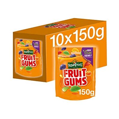 Nestle - Rowntrees Fruit Gums - 10 x 150 g - Sweets Nestle - Rowntrees Fruit Gums - 10 x 150 g - Sweets
