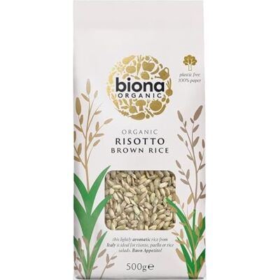 Biona Risotto Rice Brown- Organic Biona Risotto Rice Brown- Organic
