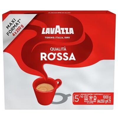 Lavazza - Qualità Rossa - 4 x 250 g - Ground Coffee Lavazza - Qualità Rossa - 4 x 250 g - Ground Coffee