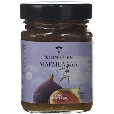 To Filema Tis Lelas Handmade Fig Extra Jam (85% Fruit) – 2 x 300g (600g Total) Authentic Greek Fig Jam Vegan, Gluten Free, No Preservatives To Filema Tis Lelas Handmade Fig Extra Jam (85% Fruit) – 2 x 300g (600g Total) Authentic Greek Fig Jam Vegan, Gluten Free, No Preservatives