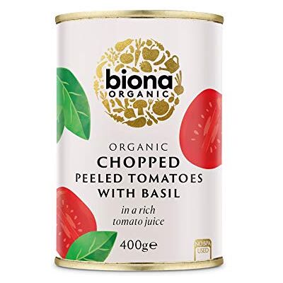 Biona Organic Chopped Tomatoes with Basil 400g (Pack of 12) Biona Organic Chopped Tomatoes with Basil 400g (Pack of 12)