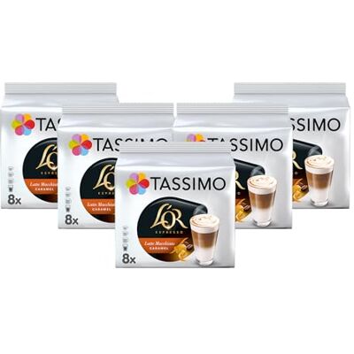 Tassimo L'OR Caramel Latte Macchiato Coffee Pods x8 (Pack of 5, Total 40 Drinks) Tassimo L'OR Caramel Latte Macchiato Coffee Pods x8 (Pack of 5, Total 40 Drinks)