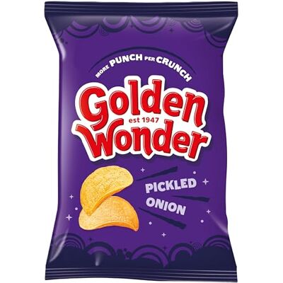 Golden Wonder Crisps Pickled Onion, 32 x 32.5g Golden Wonder Crisps Pickled Onion, 32 x 32.5g