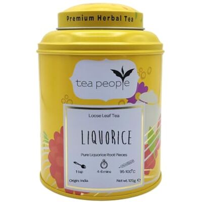 Tea People Liquorice – 125g Tin Caddy (60 cups) – Caffeine Free Herbal Tea – 100% Natural Tea People Liquorice – 125g Tin Caddy (60 cups) – Caffeine Free Herbal Tea – 100% Natural