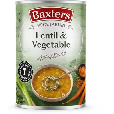 Baxters Vegetarian Lentil and Vegetable Soup, 400 g (Pack of 12) Baxters Vegetarian Lentil and Vegetable Soup, 400 g (Pack of 12)