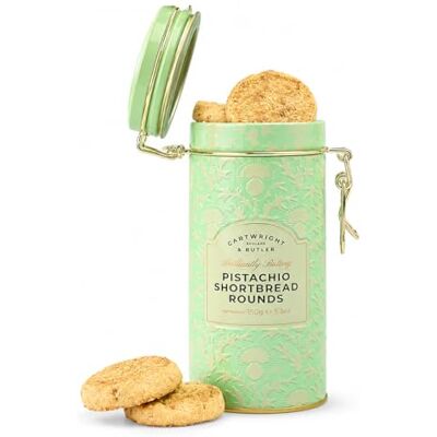 Cartwright & Butler Pistachio Shortbread Rounds in Clip-Lid Gift Tin, 150g, Buttery British Shortbread with Pistachio and Demerara Sugar, for Birthdays, Christmas, Thank You and Afternoon Tea Cartwright & Butler Pistachio Shortbread Rounds in Clip-Lid Gift Tin, 150g, Buttery British Shortbread with Pistachio and Demerara Sugar, for Birthdays, Christmas, Thank You and Afternoon Tea