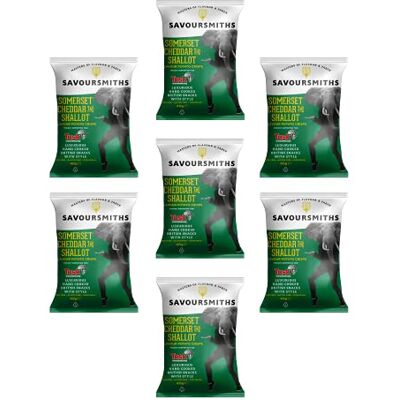 SAVOURSMITHS Somerset Cheddar and Shallot, Crisps, 40g x 7 SAVOURSMITHS Somerset Cheddar and Shallot, Crisps, 40g x 7
