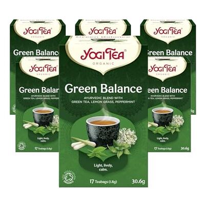 Yogi Tea, Green Balance, Organic Herbal Tea, Blend of Green Tea, Lemongrass and Peppermint, 6 Packs x 17 Tea Bags (102 Teabags Total) Yogi Tea, Green Balance, Organic Herbal Tea, Blend of Green Tea, Lemongrass and Peppermint, 6 Packs x 17 Tea Bags (102 Teabags Total)