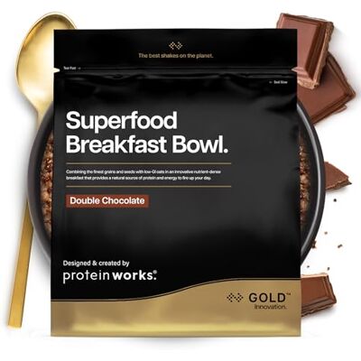 THE PROTEIN WORKS Protein Works Superfood Breakfast Bowl Gold, Double Chocolate, 600g THE PROTEIN WORKS Protein Works Superfood Breakfast Bowl Gold, Double Chocolate, 600g