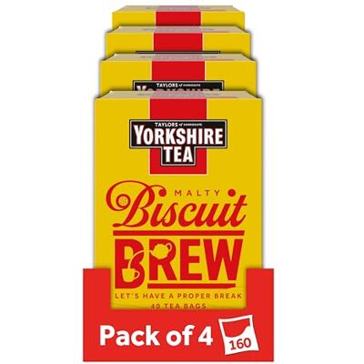 Yorkshire Tea - Biscuit Brew - Pack of 4 - 160 Tea Bags Yorkshire Tea - Biscuit Brew - Pack of 4 - 160 Tea Bags