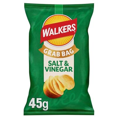 Walkers Crisps Salt & Vinegar 32X45G Walkers Crisps Salt & Vinegar 32X45G