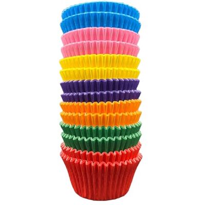 Scrumptious! 180PC Cupcake Cases Rainbow Pride Mix 65GSM 51mm x 38mm Greaseproof Paper Baking Cases Great for Halloween Birthday and Anniversary Party Muffins Cakes and Bakes Scrumptious! 180PC Cupcake Cases Rainbow Pride Mix 65GSM 51mm x 38mm Greaseproof Paper Baking Cases Great for Halloween Birthday and Anniversary Party Muffins Cakes and Bakes