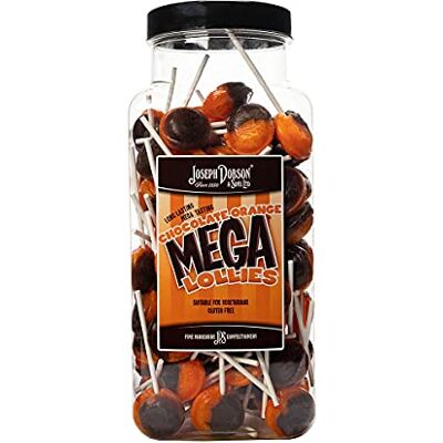 Joseph Dobson & Sons Chocolate Mega Lollies 1.99 kg, Orange Joseph Dobson & Sons Chocolate Mega Lollies 1.99 kg, Orange