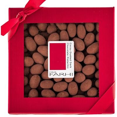 Rita Farhi Cocoa Dusted Dark Chocolate Pistachios, 210g Rita Farhi Cocoa Dusted Dark Chocolate Pistachios, 210g
