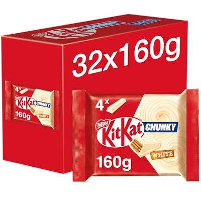 KitKat - Chunky White - 40g - Pack 32 - Chocolate Bar KitKat - Chunky White - 40g - Pack 32 - Chocolate Bar