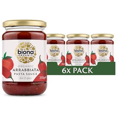 Biona Organic Arrabbiata Hot and Spicy Pasta Sauce 350g (Pack of 6) Biona Organic Arrabbiata Hot and Spicy Pasta Sauce 350g (Pack of 6)