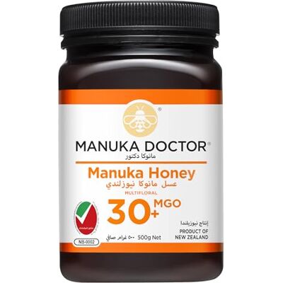 Manuka Doctor MGO 30 Manuka Honey Multifloral, 100% Pure New Zealand Honey. Certified. Guaranteed. RAW. Non-GMO (500g) Manuka Doctor MGO 30 Manuka Honey Multifloral, 100% Pure New Zealand Honey. Certified. Guaranteed. RAW. Non-GMO (500g)