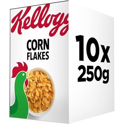 Kellogg's Corn Flakes Breakfast Cereal 10x250g Kellogg's Corn Flakes Breakfast Cereal 10x250g