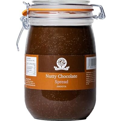 Nutural World Smooth Nutty Chocolate Spread (1kg) Glass Jar Nutural World Smooth Nutty Chocolate Spread (1kg) Glass Jar