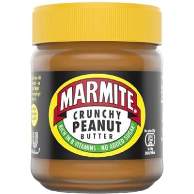 Unilever Marmite Crunchy Peanut Butter rich in B vitamins vegetarian breakfast spread 8x 225 g Unilever Marmite Crunchy Peanut Butter rich in B vitamins vegetarian breakfast spread 8x 225 g
