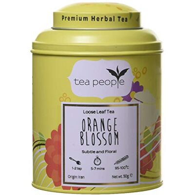 Tea People Orange Blossoms, 50 g Loose Tea in a Tin Caddy Tea People Orange Blossoms, 50 g Loose Tea in a Tin Caddy