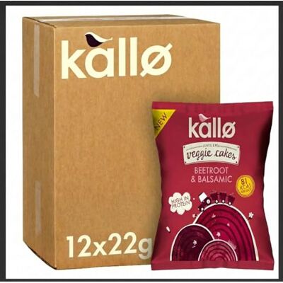 Kallo Beetroot Mini Veggie Cakes, Lentil & Pea Puffed Crackers Made From Plants, Low Fat Healthy Snacks for Adults & Children, Vegan Friendly, Gluten Free, Multipack – 12 x 22g Kallo Beetroot Mini Veggie Cakes, Lentil & Pea Puffed Crackers Made From Plants, Low Fat Healthy Snacks for Adults & Children, Vegan Friendly, Gluten Free, Multipack – 12 x 22g