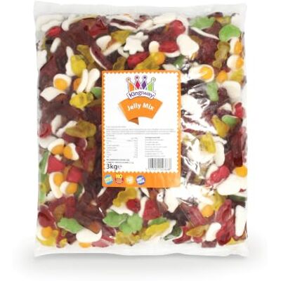 Kingsway Jelly Mix, Fruity Gummy Sweets, Pick 'N' Mix Bag, 3 kg (Pack of 1) Kingsway Jelly Mix, Fruity Gummy Sweets, Pick 'N' Mix Bag, 3 kg (Pack of 1)