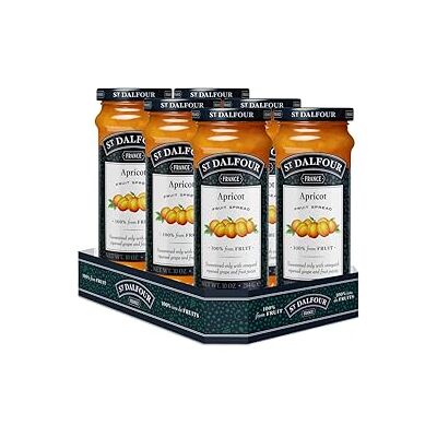 St Dalfour St. Dalfour Apricot Fruit Spread 284g – No Added Sugar, 100% Real Fruit, All-Natural Jam Alternative, Vegan, Gluten-Free, Non-GMO, Made in France Bulk Pack 6 x 284g St Dalfour St. Dalfour Apricot Fruit Spread 284g – No Added Sugar, 100% Real Fruit, All-Natural Jam Alternative, Vegan, Gluten-Free, Non-GMO, Made in France Bulk Pack 6 x 284g