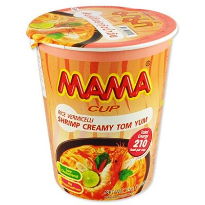 MAMA Cup Vermicelli Creamy Shrimp Tom Yum Soup 55 g Pack of 24 MAMA Cup Vermicelli Creamy Shrimp Tom Yum Soup 55 g Pack of 24