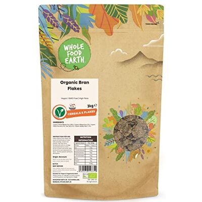 Wholefood Earth Organic Bran Flakes 3kg Vegan GMO Free High Fibre Certified Organic Wholefood Earth Organic Bran Flakes 3kg Vegan GMO Free High Fibre Certified Organic