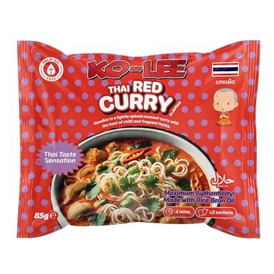 KOLEE Thai Sensation Instant Noodles – Red Curry Flavour Spicy & Creamy Thai Classic 85g (Pack of 22) KOLEE Thai Sensation Instant Noodles – Red Curry Flavour Spicy & Creamy Thai Classic 85g (Pack of 22)