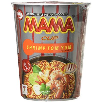 MAMA Instant Cup Noodle with Shrimp Tom Yum Flavor 70 g Pack of 12 MAMA Instant Cup Noodle with Shrimp Tom Yum Flavor 70 g Pack of 12