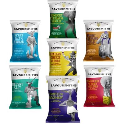 SAVOURSMITHS Taster Pack, Crisps, 7 x 40g Packs SAVOURSMITHS Taster Pack, Crisps, 7 x 40g Packs
